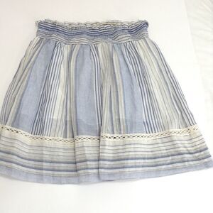 Max Studio 100% Cotton Elastic Waist Mini Skirt Size Medium